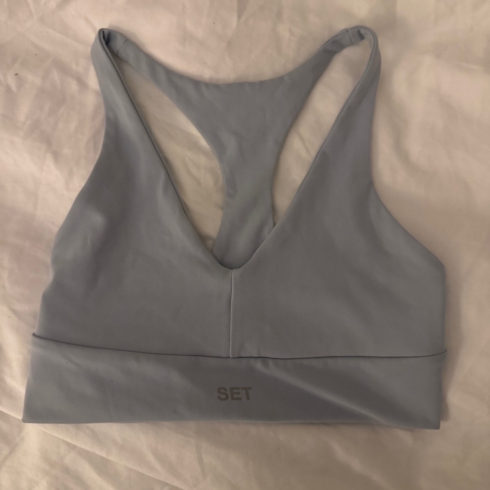 Luxeform set active light blue sports bra